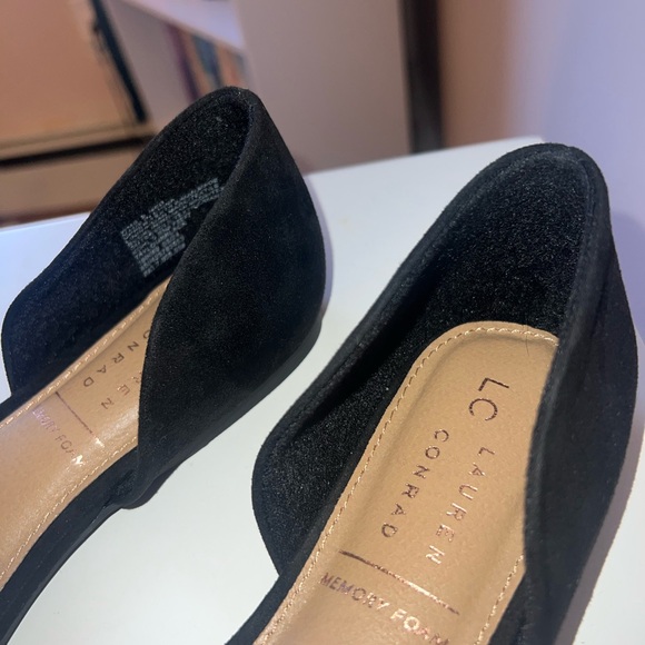 Lauren Conrad Flats- Size 9 black Leather/suede combo - Picture 3 of 3